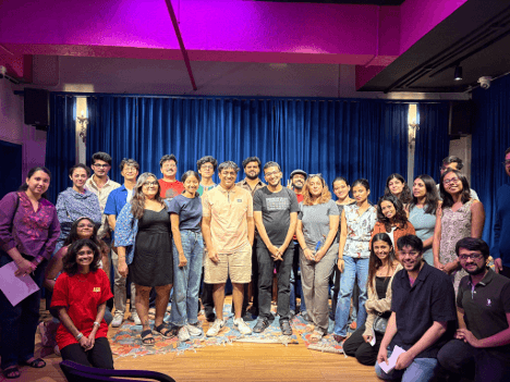 Group photo from a Varun Gwalani murder mystery event